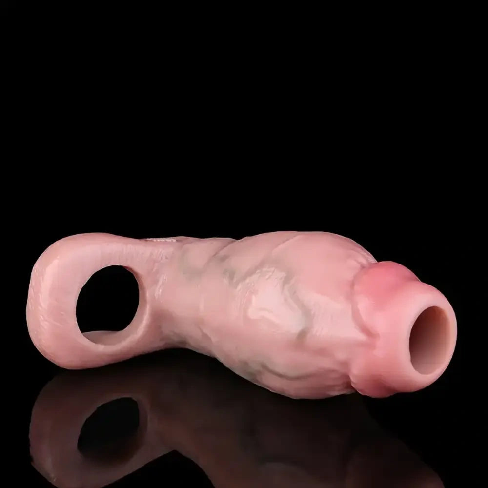 3.81in 3.93in 4.76in Small Flexible Realistic Silicone Sleeve Dildo