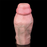3.81in 3.93in 4.76in Small Flexible Realistic Silicone Sleeve Dildo