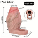 3.81in 3.93in 4.76in Small Flexible Realistic Silicone Sleeve Dildo