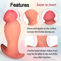 3.81in 4.92in 6.1in Small Silicone Real Soft Dildo With Anchor Shape Base