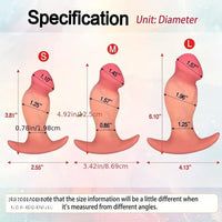 3.81in 4.92in 6.1in Small Silicone Real Soft Dildo With Anchor Shape Base