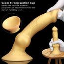 3.81in 7.48in Gold Silicone Soft Small Dog Dildo For Anal Vaginal Sex