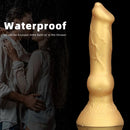 3.81in 7.48in Gold Silicone Soft Small Dog Dildo For Anal Vaginal Sex