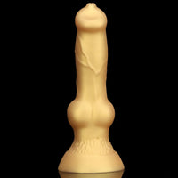 3.81in 7.48in Gold Silicone Soft Small Dog Dildo For Anal Vaginal Sex