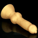 3.81in 7.48in Gold Silicone Soft Small Dog Dildo For Anal Vaginal Sex