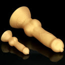 3.81in 7.48in Gold Silicone Soft Small Dog Dildo For Anal Vaginal Sex