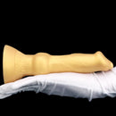 3.81in 7.48in Gold Silicone Soft Small Dog Dildo For Anal Vaginal Sex