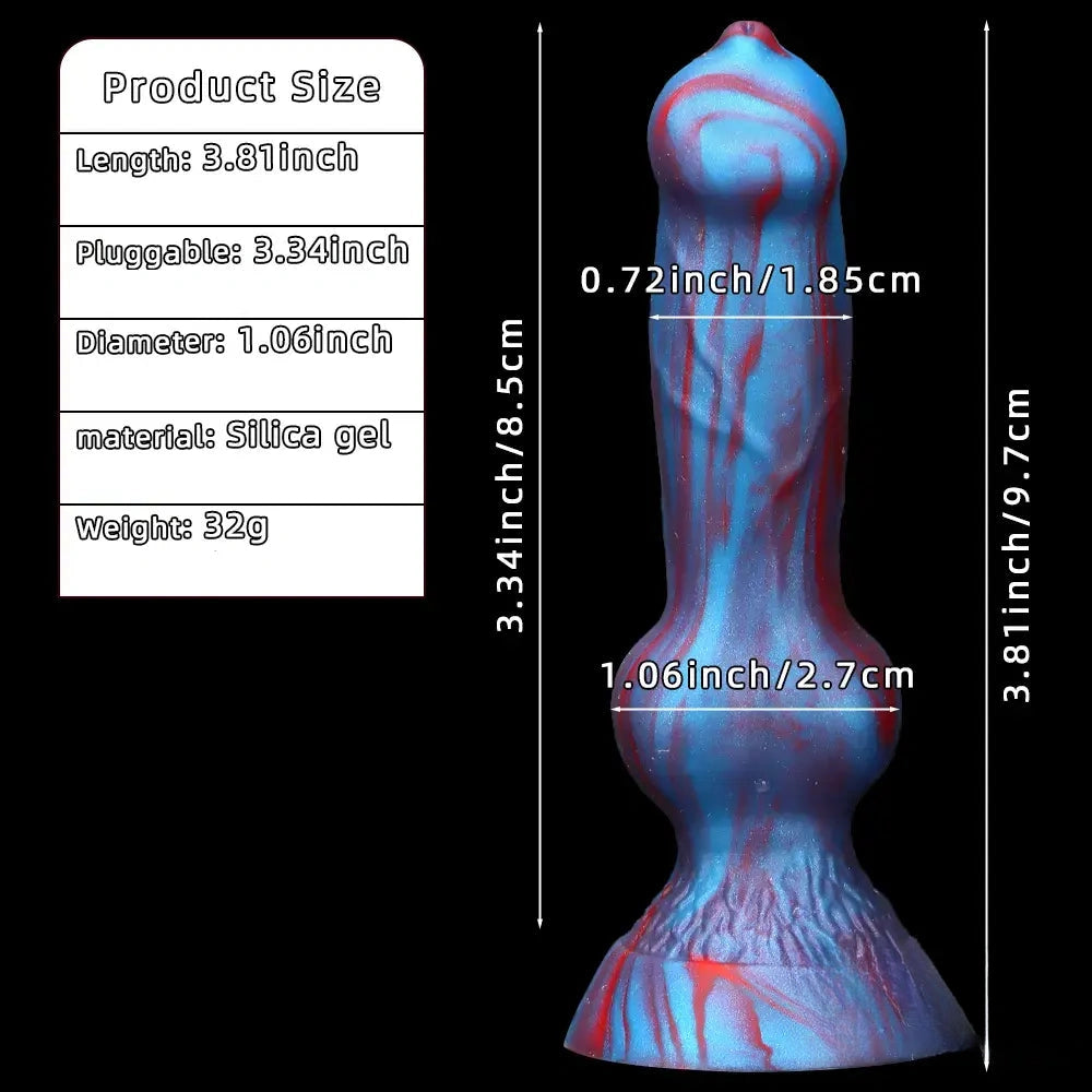 3.81in Mini Soft Silicone Lifelike Animal Dog Penis Dildo For Beginners