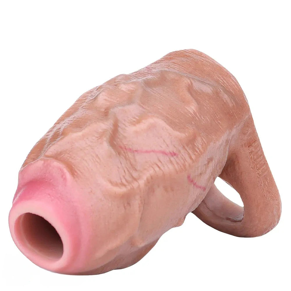 3.81in Realistic Penis Cock Dildo Sleeve Extender For Thicken Sex Toy