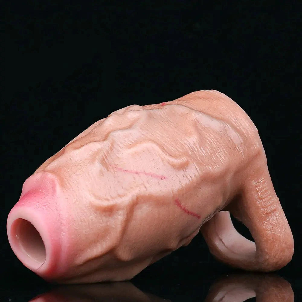 3.81in Realistic Penis Cock Dildo Sleeve Extender For Thicken Sex Toy
