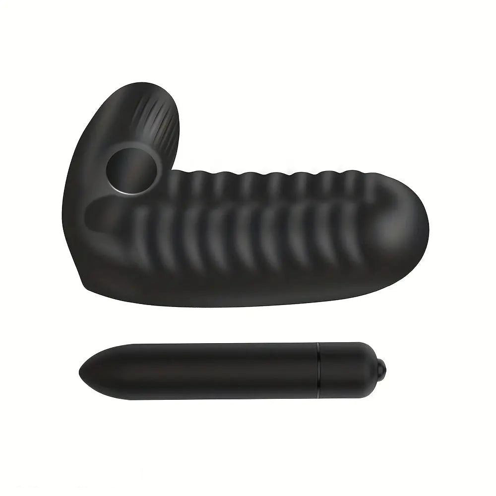 3.82in 2 in 1 Finger Dildo Wearable Clitoral Stimulator Couple Massage