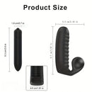 3.82in 2 in 1 Finger Dildo Wearable Clitoral Stimulator Couple Massage
