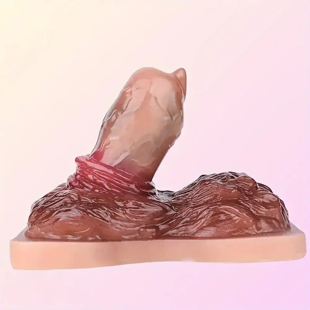 3.89in Animal Wolf Hair Grinder Soft Silicone Wearable Female Dildo