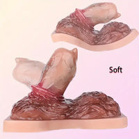 3.89in Animal Wolf Hair Grinder Soft Silicone Wearable Female Dildo