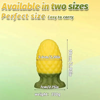 3.93in 5.51in Thick Pineapple Silicone Anal Plug Dildo For Anal Stimulation Dilator
