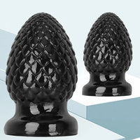 3.93in 5.9in Newbie Anal Female Masturbator PVC Black Butt Plug Dildo