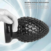 3.93in 5.9in Newbie Anal Female Masturbator PVC Black Butt Plug Dildo
