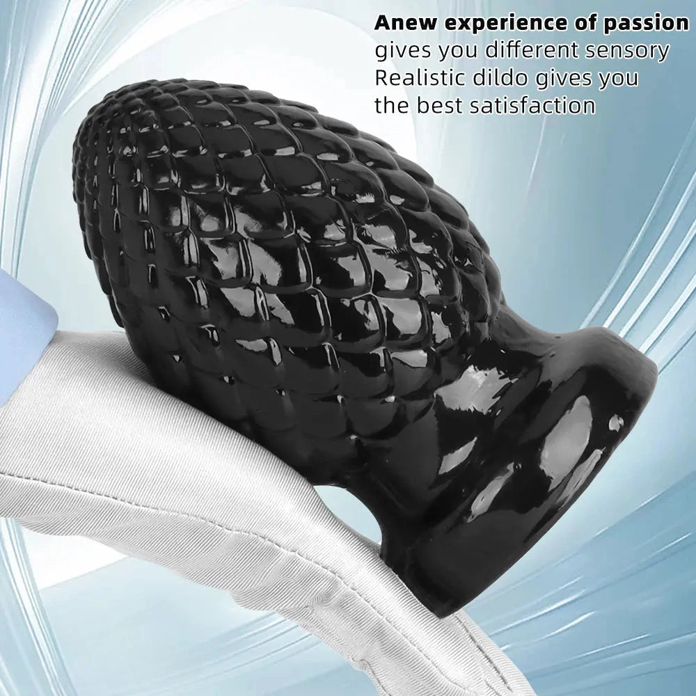 3.93in 5.9in Newbie Anal Female Masturbator PVC Black Butt Plug Dildo