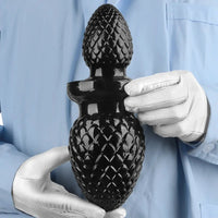 3.93in 5.9in Newbie Anal Female Masturbator PVC Black Butt Plug Dildo