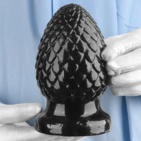3.93in 5.9in Newbie Anal Female Masturbator PVC Black Butt Plug Dildo