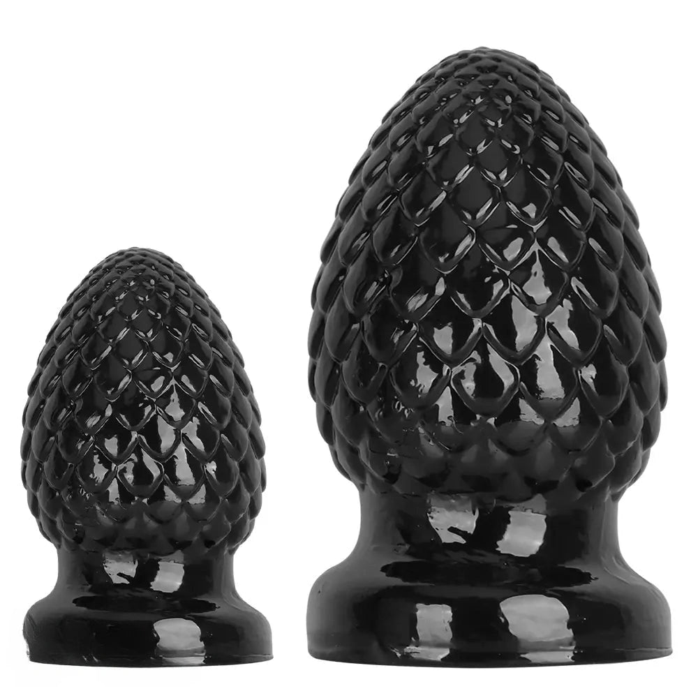 3.93in 5.9in Newbie Anal Female Masturbator PVC Black Butt Plug Dildo