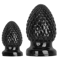 3.93in 5.9in Newbie Anal Female Masturbator PVC Black Butt Plug Dildo