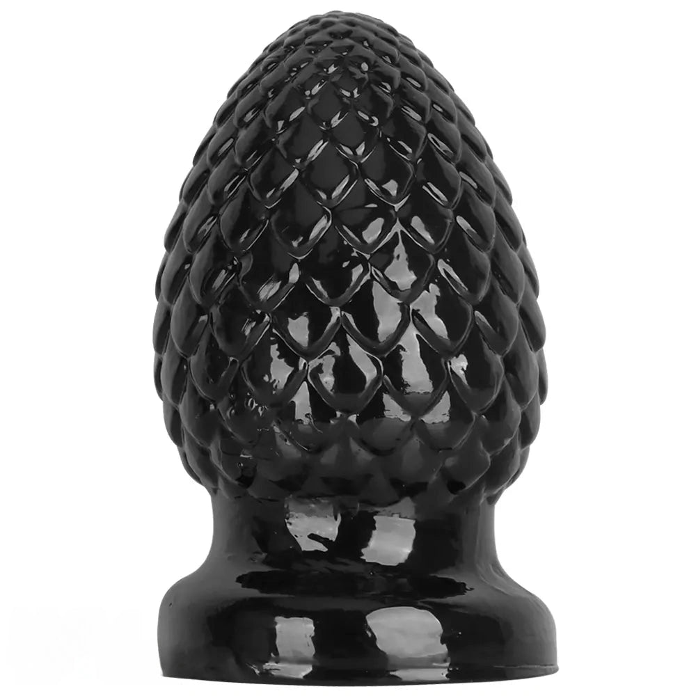 3.93in 5.9in Newbie Anal Female Masturbator PVC Black Butt Plug Dildo