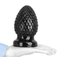 3.93in 5.9in Newbie Anal Female Masturbator PVC Black Butt Plug Dildo