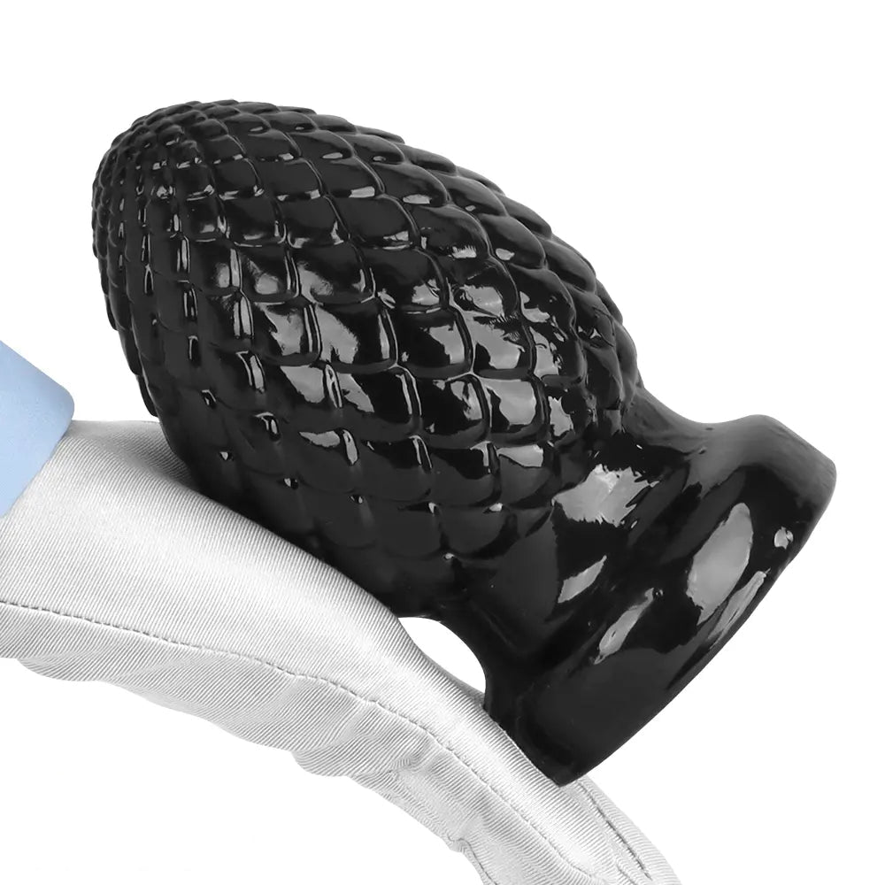 3.93in 5.9in Newbie Anal Female Masturbator PVC Black Butt Plug Dildo