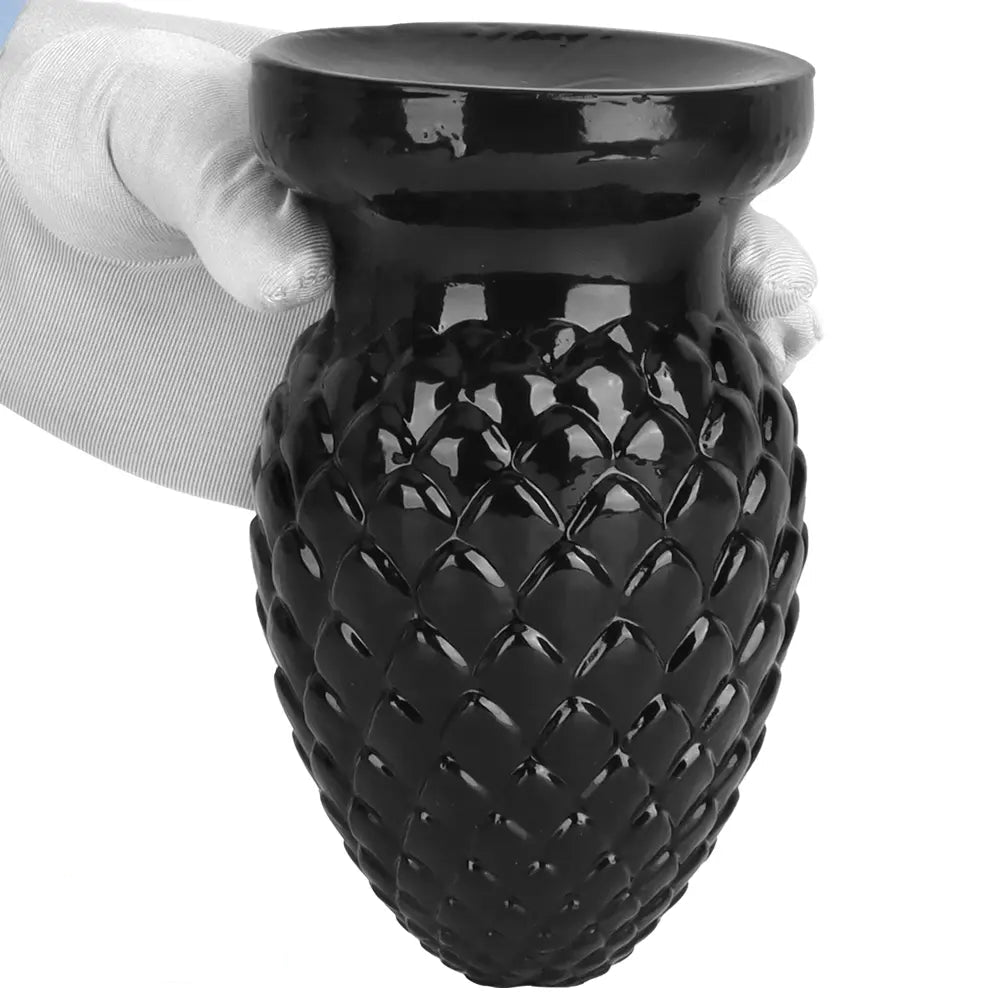 3.93in 5.9in Newbie Anal Female Masturbator PVC Black Butt Plug Dildo