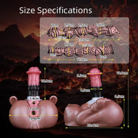 3.93in Horse Cock Dildo Animal Pussy Masturbator For G-Spot & Anal Stimulation