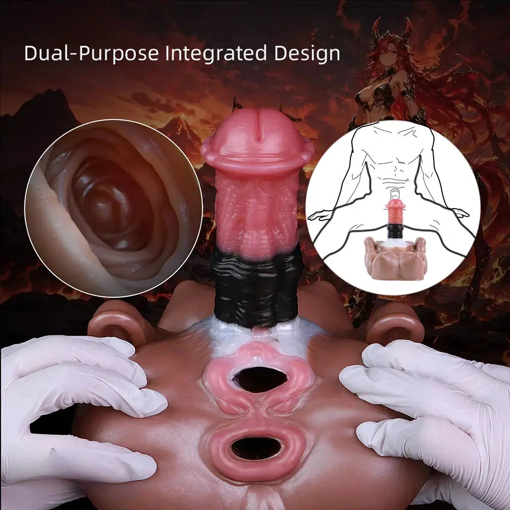 3.93in Horse Cock Dildo Animal Pussy Masturbator For G-Spot & Anal Stimulation