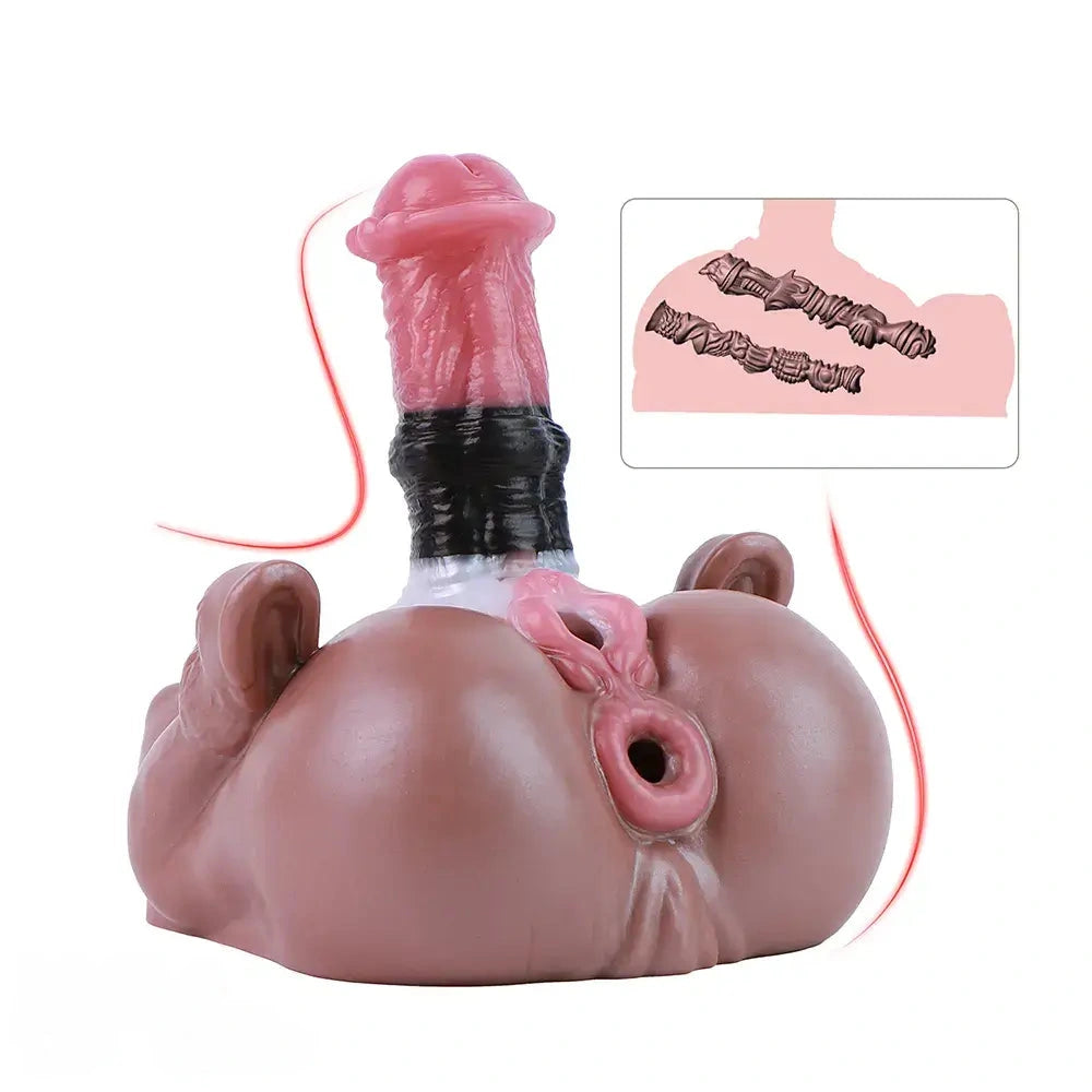 3.93in Horse Cock Dildo Animal Pussy Masturbator For G-Spot & Anal Stimulation
