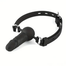 3.93in Mini Black Mouth Gag Dildo For Face Wearing Orgasm Sex Toy