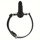 3.93in Mini Black Mouth Gag Dildo For Face Wearing Orgasm Sex Toy