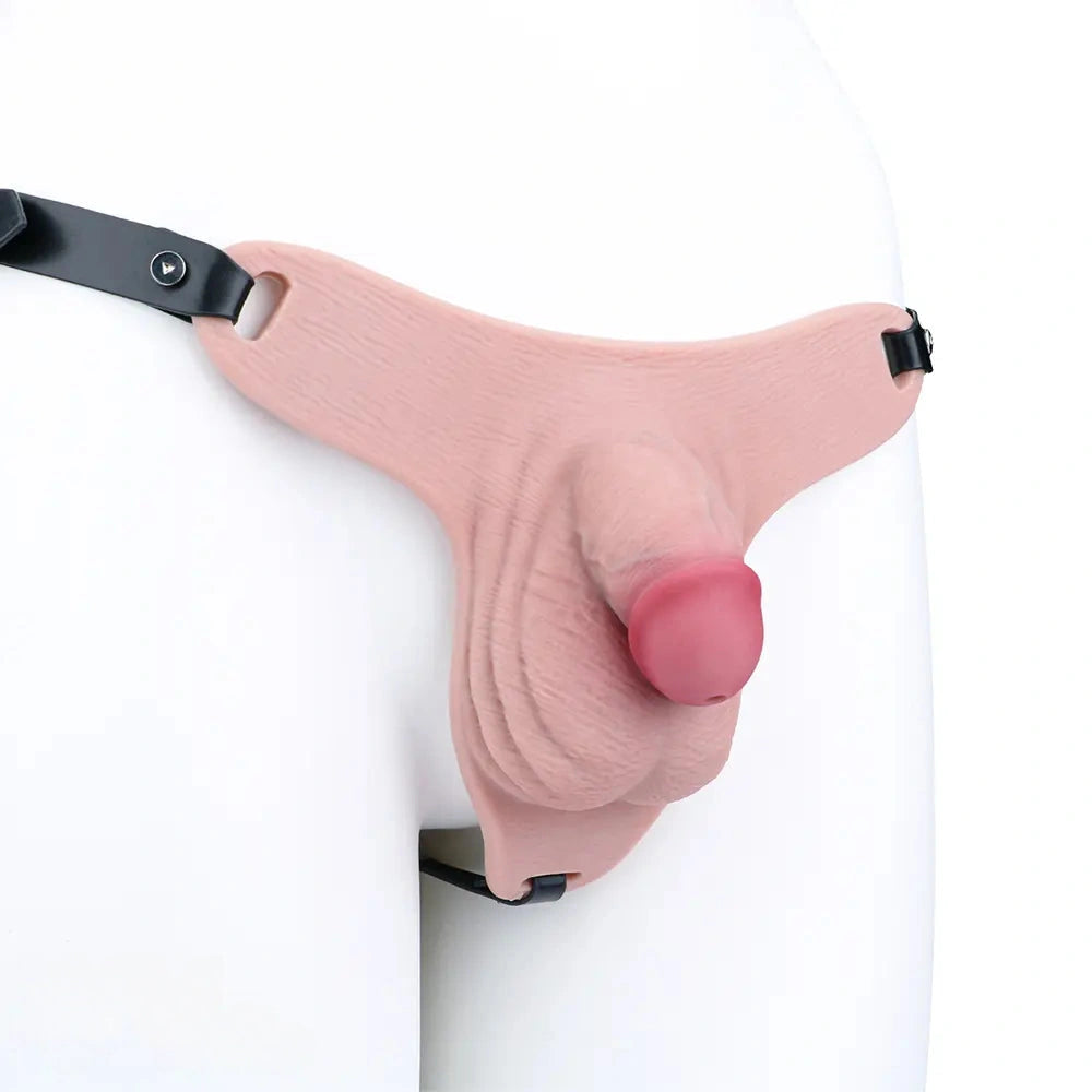 3.93in Real Hollow Chastity Cage Dildo Adult Sex Toy For Women Men