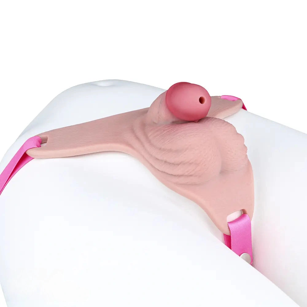 3.93in Real Hollow Chastity Cage Dildo Adult Sex Toy For Women Men