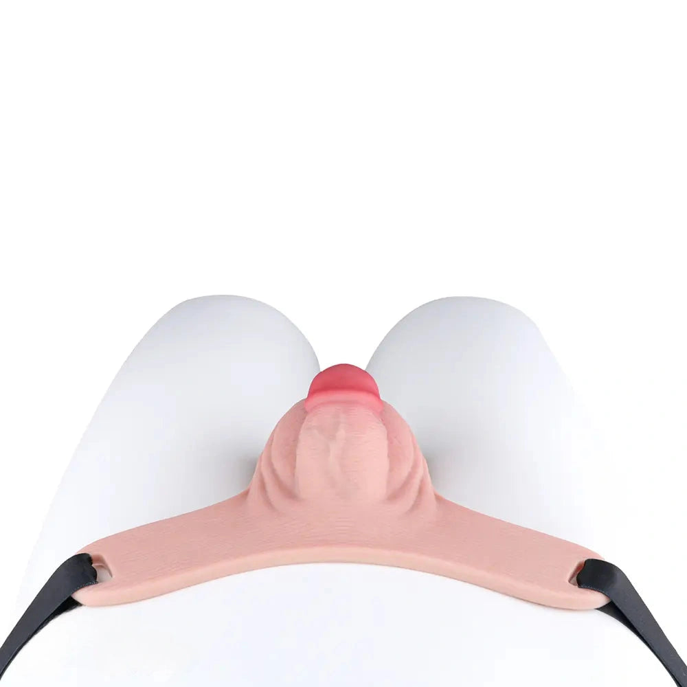 3.93in Real Hollow Chastity Cage Dildo Adult Sex Toy For Women Men