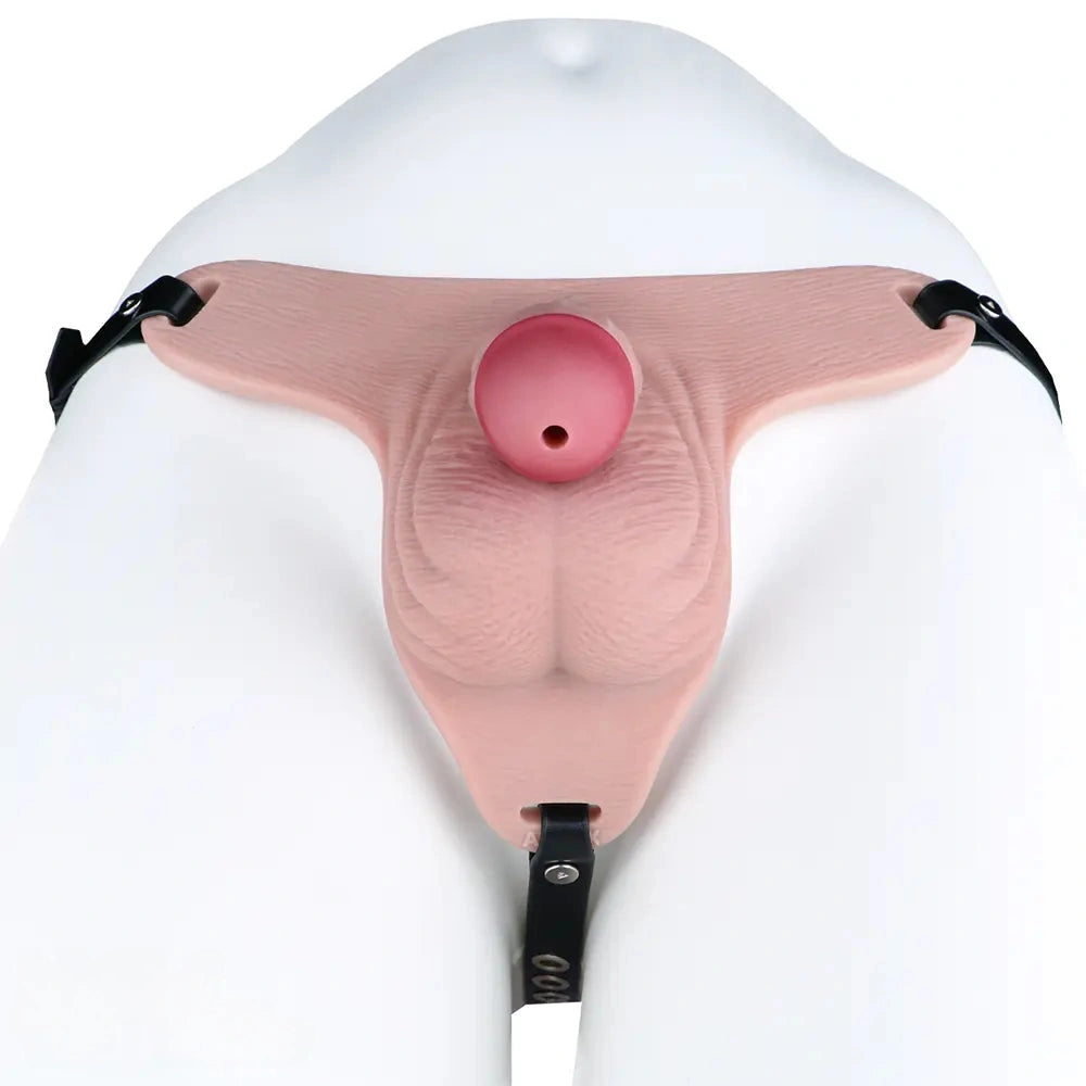 3.93in Real Hollow Chastity Cage Dildo Adult Sex Toy For Women Men