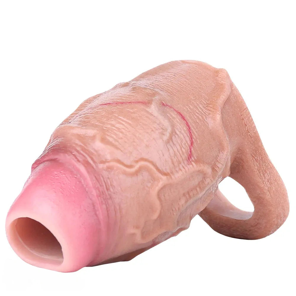 3.93in Realistic Penis Cock Dildo Small Sleeve Extender For Big Cock Toy