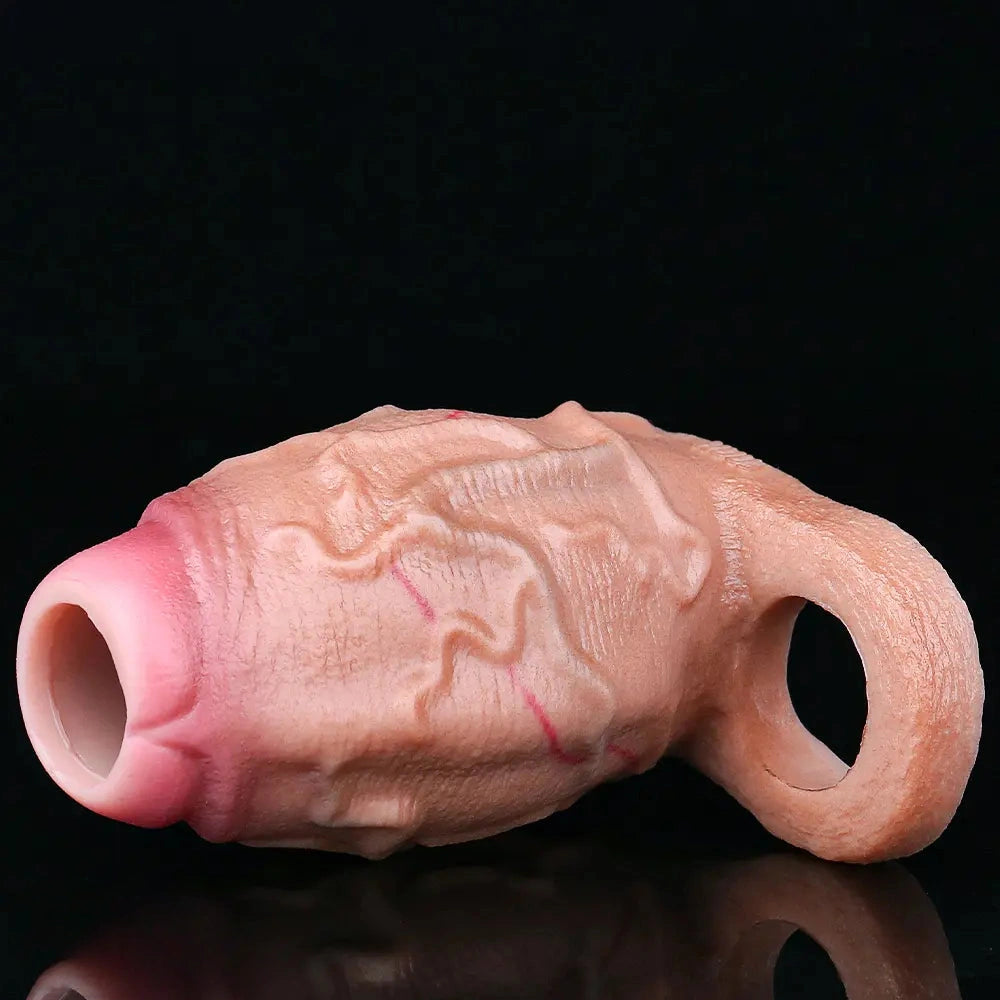 3.93in Realistic Penis Cock Dildo Small Sleeve Extender For Big Cock Toy
