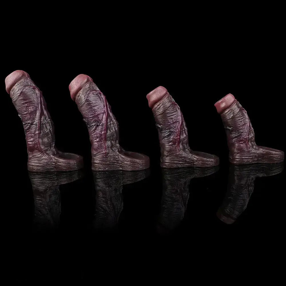 3.94in 4.61in 5.87in 6.5in Real Silicone Cock Sleeve Dildo Adult Product