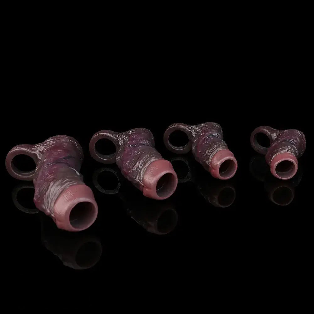 3.94in 4.61in 5.87in 6.5in Real Silicone Cock Sleeve Dildo Adult Product