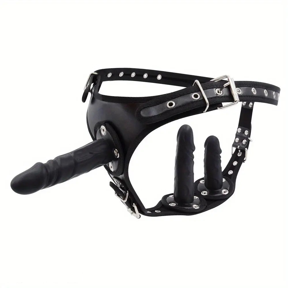 3.94in 5.12in 7.09in Adjustable Strap-On Dildo Harness For Lesbian Couples