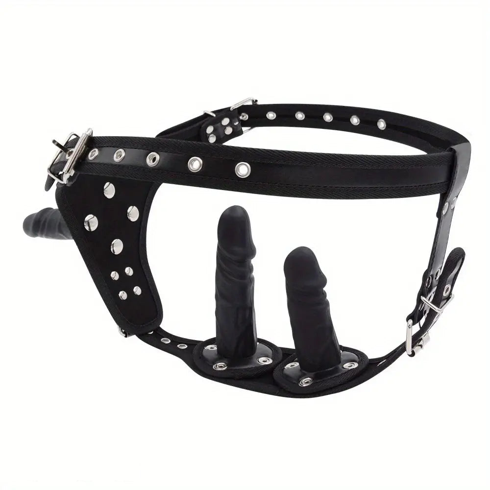 3.94in 5.12in 7.09in Adjustable Strap-On Dildo Harness For Lesbian Couples