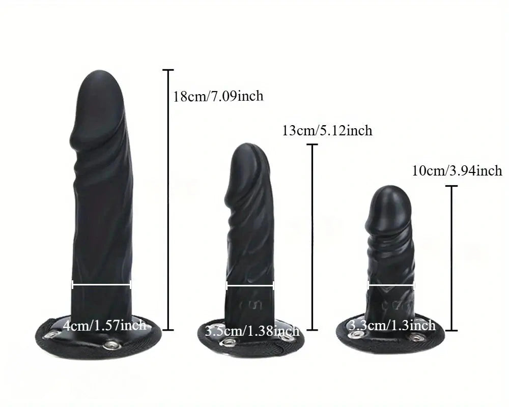 3.94in 5.12in 7.09in Adjustable Strap-On Dildo Harness For Lesbian Couples