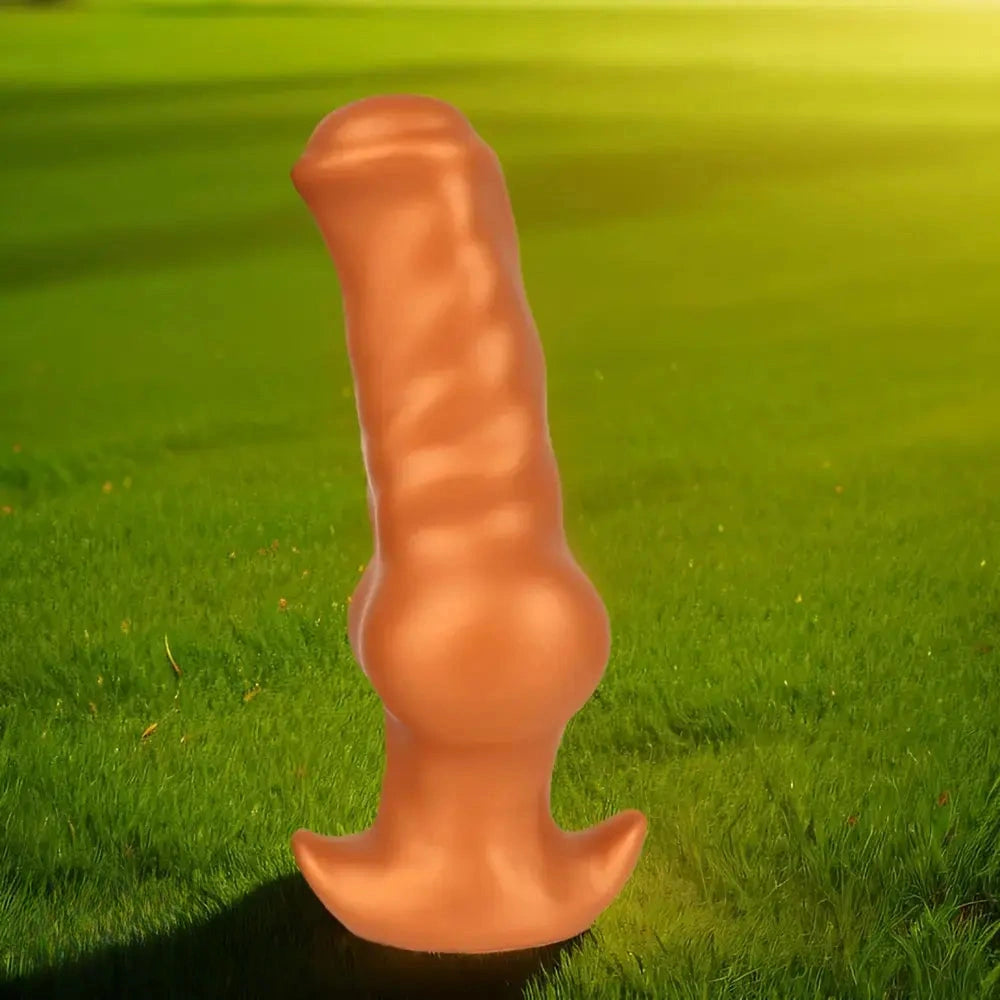 3.94in 7.48in 8.66in Soft & Flexible Silicone Anal Dildo Secure Knot Sex Toy