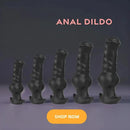 3.94in 7.48in 8.66in Soft & Flexible Silicone Anal Dildo Secure Knot Sex Toy