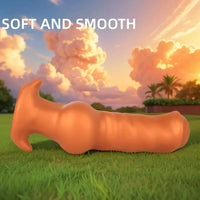 3.94in 7.48in 8.66in Soft & Flexible Silicone Anal Dildo Secure Knot Sex Toy
