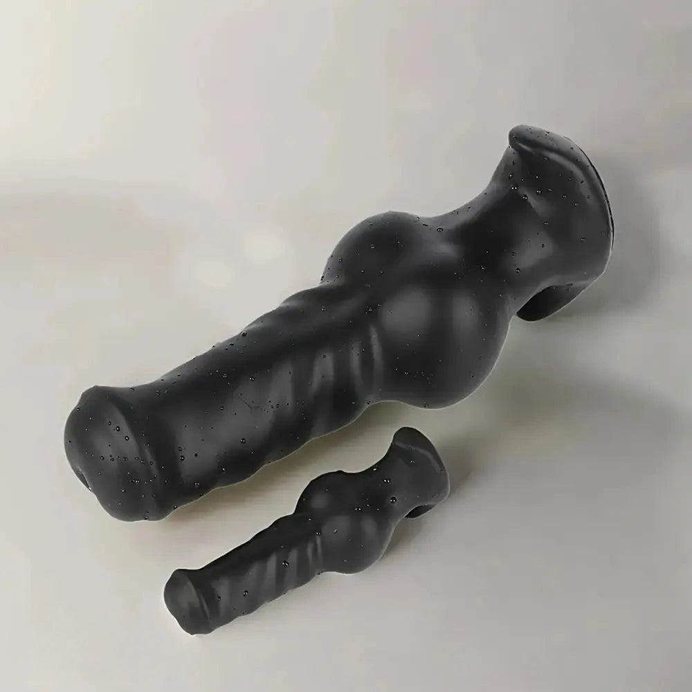 3.94in 7.48in 8.66in Soft & Flexible Silicone Anal Dildo Secure Knot Sex Toy